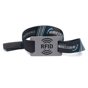 Custom RFID Fabric Wristband with small pvc card 10