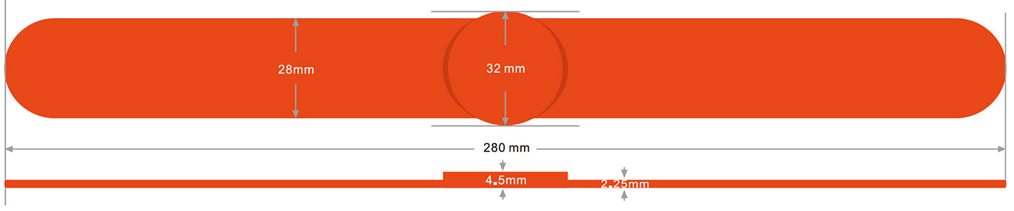 Braccialetto in silicone RFID G12 taglia 1442