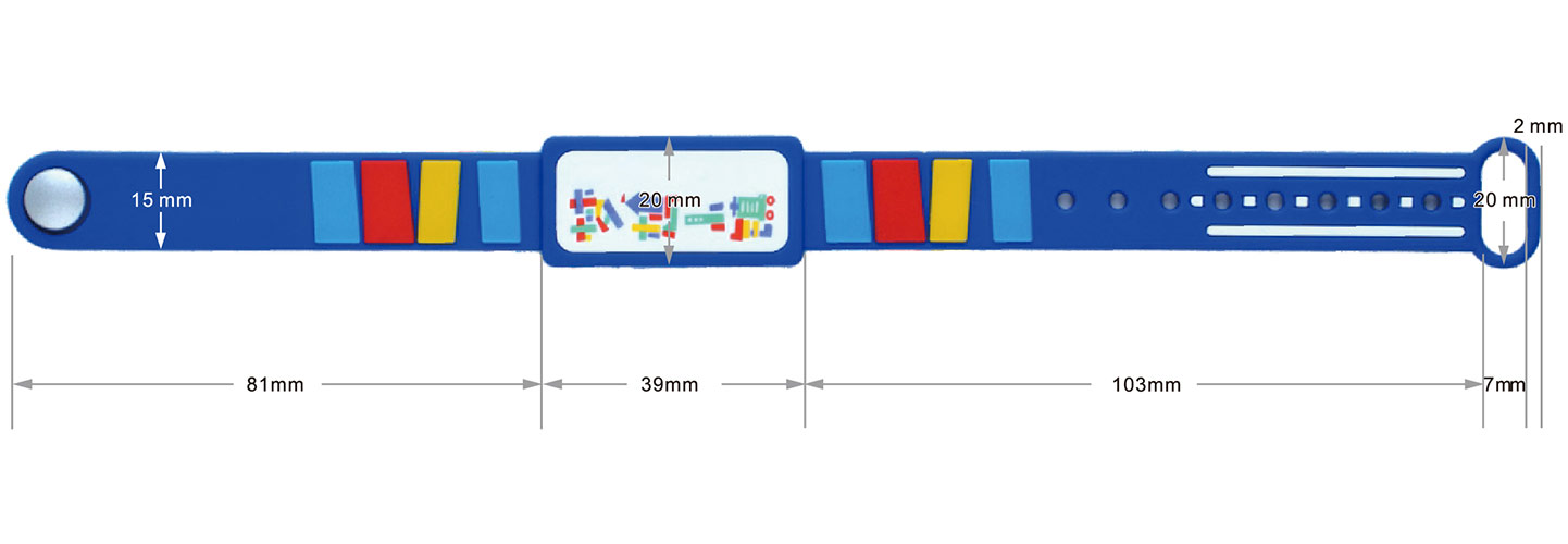 PVC09 RFID PVC Wristband size 1442