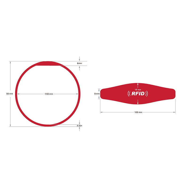 G05 RFID Silicone Wristband size 800
