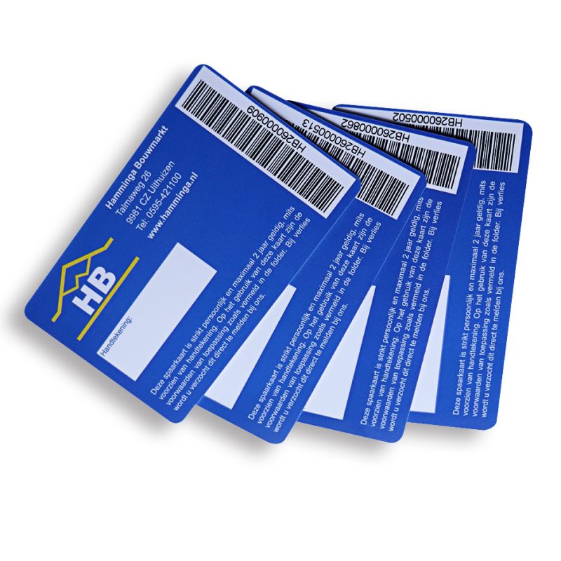 Plastic card with 1d barcode signature strip4