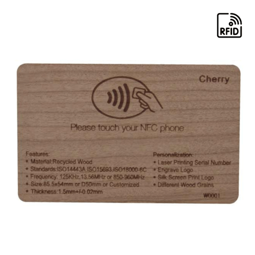 RFID Cherry wooden card