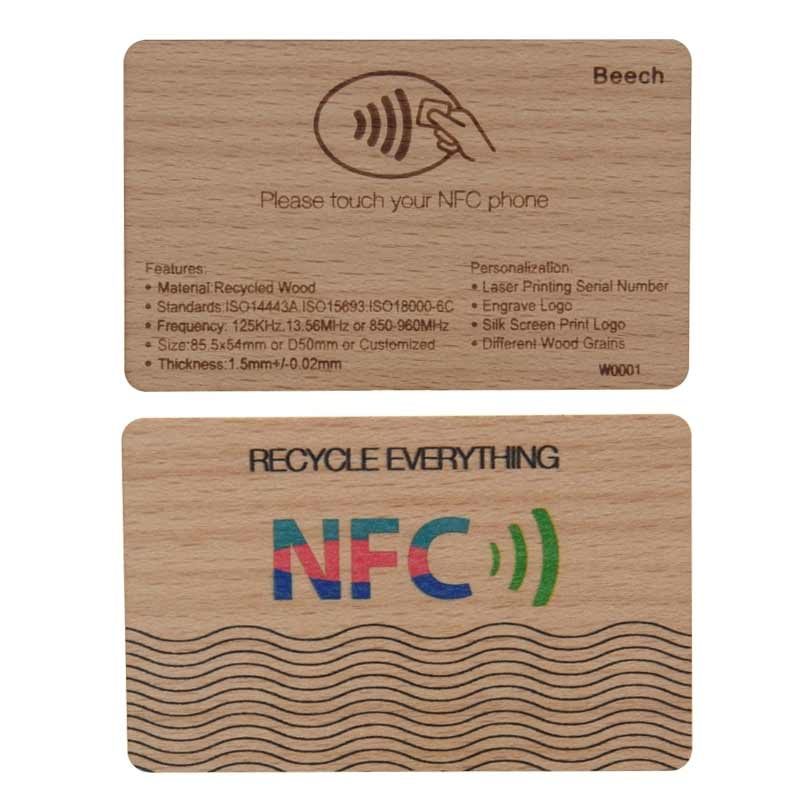 RFID Wooden Card - Beech