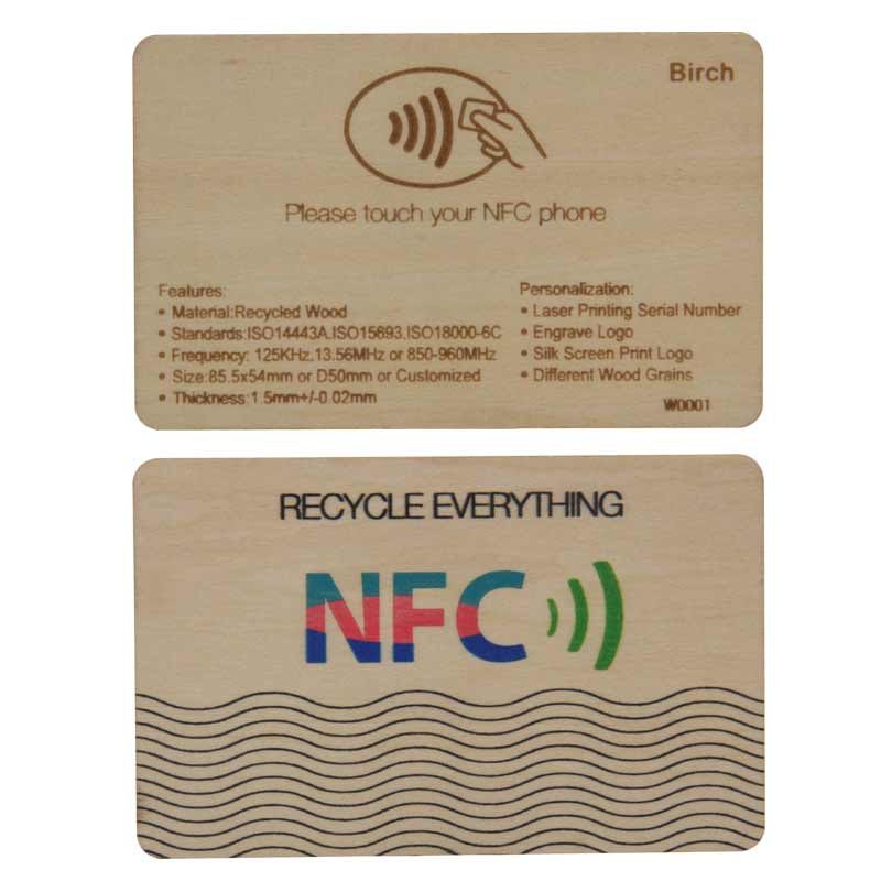 RFID Wooden Card - Birch