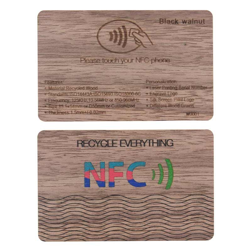 RFID Wooden Card - Black walnut