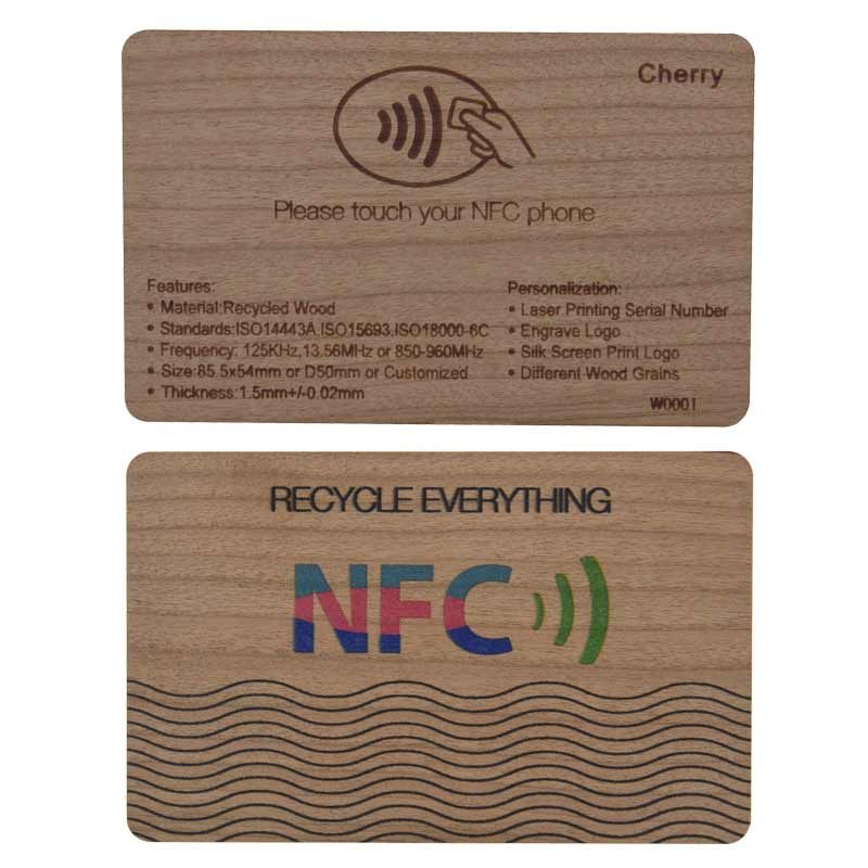 RFID Wooden Card - Cherry